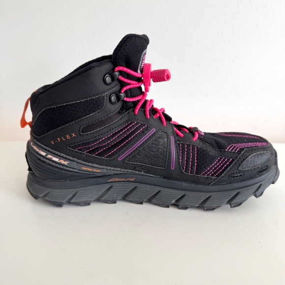 Altra Lone Peak 3.5 Mid Mesh Zero Drop Trail Runners Black Pink Purple Womens 7 - Picture 10 of 11